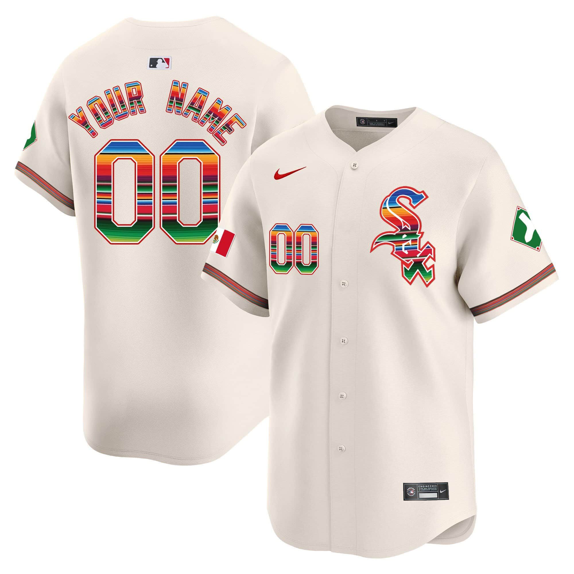 Men Chicago White Sox Cream Nike 2024 Mexico Vapor Premier Limited Custom MLB Jersey